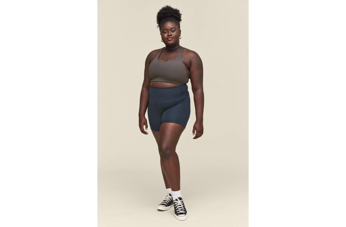 Girlfriend Collective Midnight High-Rise Run Shorts